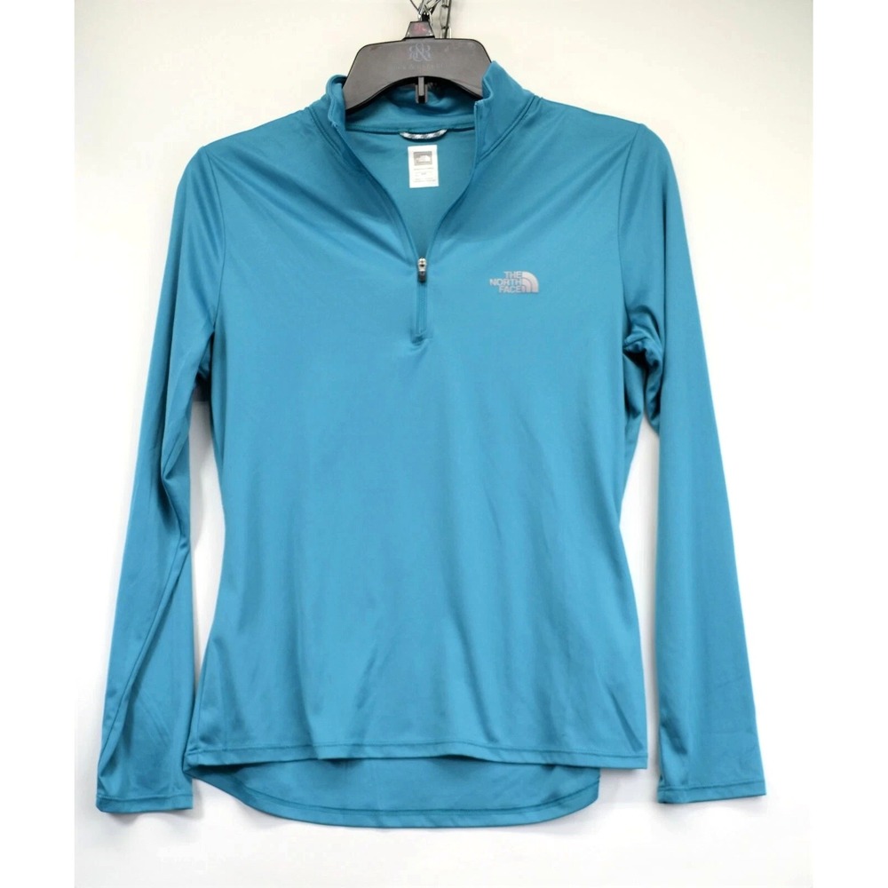 The North Face Women's Md Turquoise VaporWick 1/2 Zip Lightweight Pullover (D7)